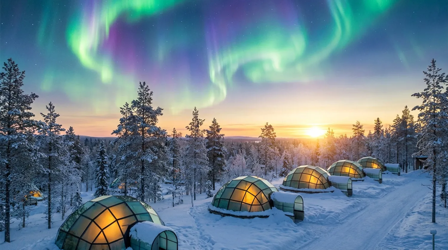 Experience the Magic of Northern Lights from a Glass Igloo in Finnish Lapland